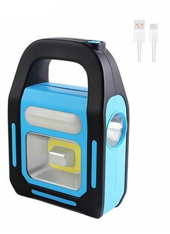 3 IN 1 Solar USB Rechargeable Brightest COB LED Camping Lantern,Camping Lights Rechargeable Work Light, IPX-4 Waterproof Emergency LED Light 1 Pack