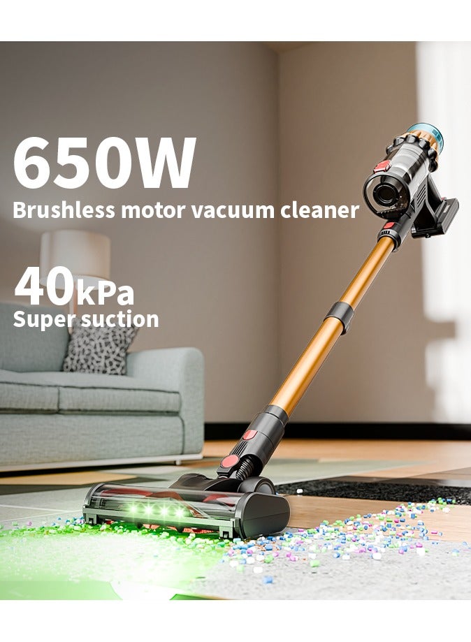 Joshberg Cordless Vacuum Cleaner, 650W 40KPA Self-Standing Vacuum Cleaners for Home, Stick Vacuum with Charging Dock Station Removable Battery, Handheld Vacuum for Pet Hair/Carpet/Floor - Image 2