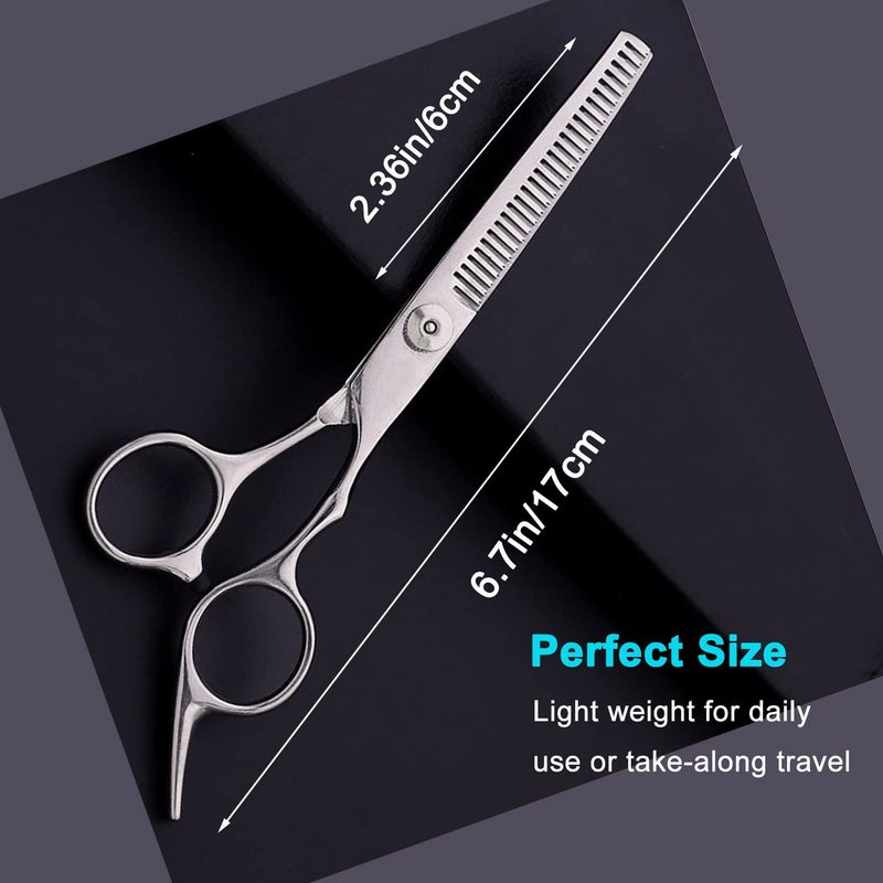 Avenoir Hair Thinning Shears, Hair Cutting Scissors (6.7 Inches) with Fine Adjustable Tension Screw and 1 Piece Wipe Cloth - Image 3