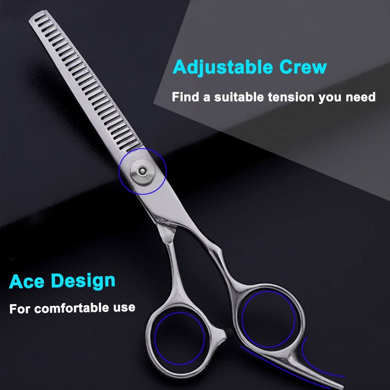 Avenoir Hair Thinning Shears, Hair Cutting Scissors (6.7 Inches) with Fine Adjustable Tension Screw and 1 Piece Wipe Cloth - Image 5