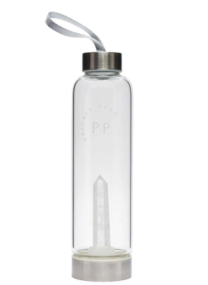 Prickly Pear Clear Quartz Interchangeable Crystal Water Bottle 500ml  - Image 2