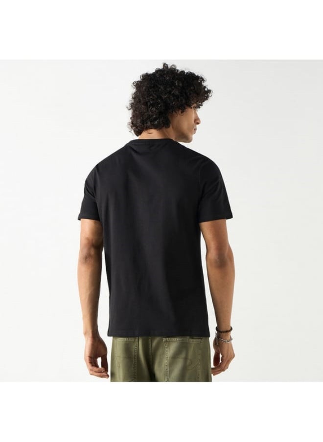 SP Characters Rocky Graphic Print T-shirt with Crew Neck and Short Sleeves  - Image 2
