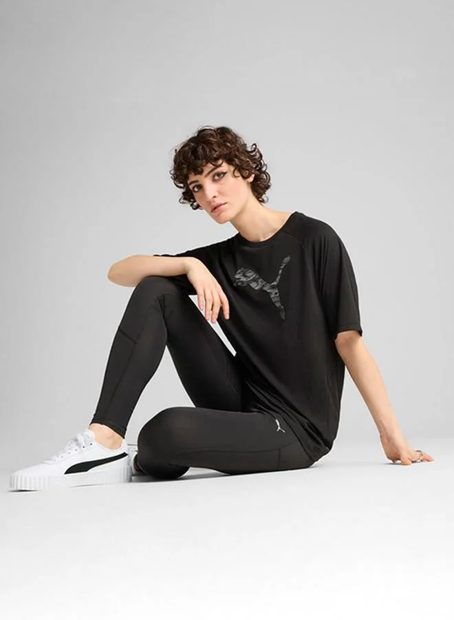 PUMA puma black Evostripe Relaxed T-Shirt for Women | Best Price UAE