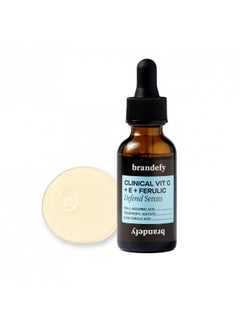Brandefy Vitamin 15% Vitamin C + E + Ferulic Acid Serum - 15% L-Ascorbic Acid, 0.5 % Ferulic Acid, Vitamin E - Increases Firmness, Brightness and Reduces the Appearance of Wrinkles, 1oz, Made In The USA