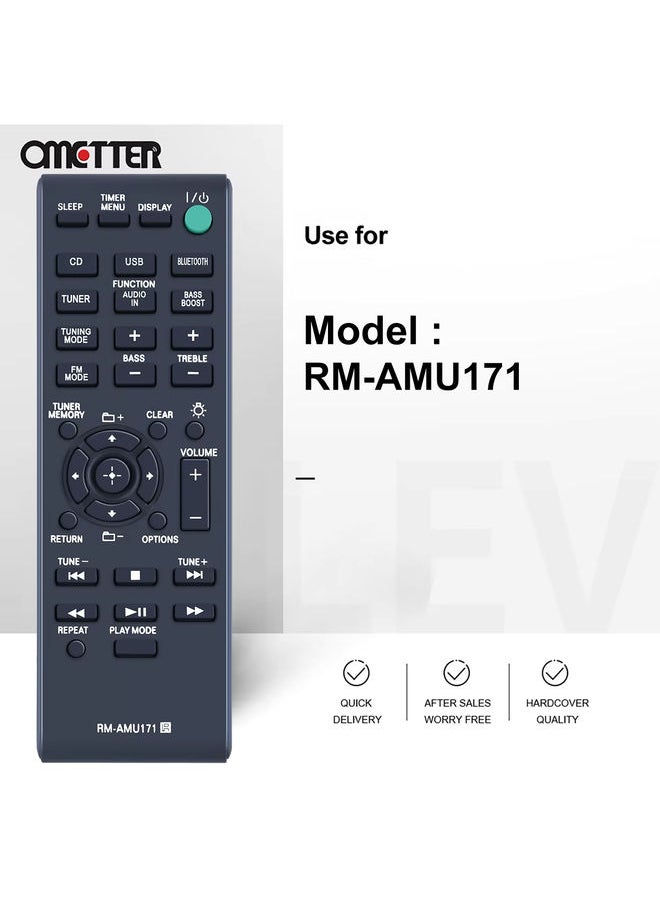 RM-AMU171 Fit for Sony Remote Control Hi-Fi Stereo Audio System CMT-BT60 CMT-SBT100 CMT-BT60B CMT-BT80W HCD-SBT100B CMT-BT80WB C