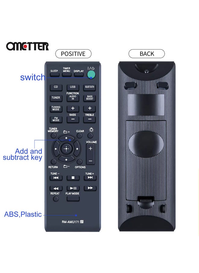RM-AMU171 Fit for Sony Remote Control Hi-Fi Stereo Audio System CMT-BT60 CMT-SBT100 CMT-BT60B CMT-BT80W HCD-SBT100B CMT-BT80WB C