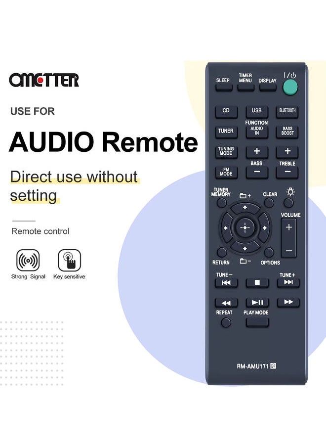 RM-AMU171 Fit for Sony Remote Control Hi-Fi Stereo Audio System CMT-BT60 CMT-SBT100 CMT-BT60B CMT-BT80W HCD-SBT100B CMT-BT80WB C