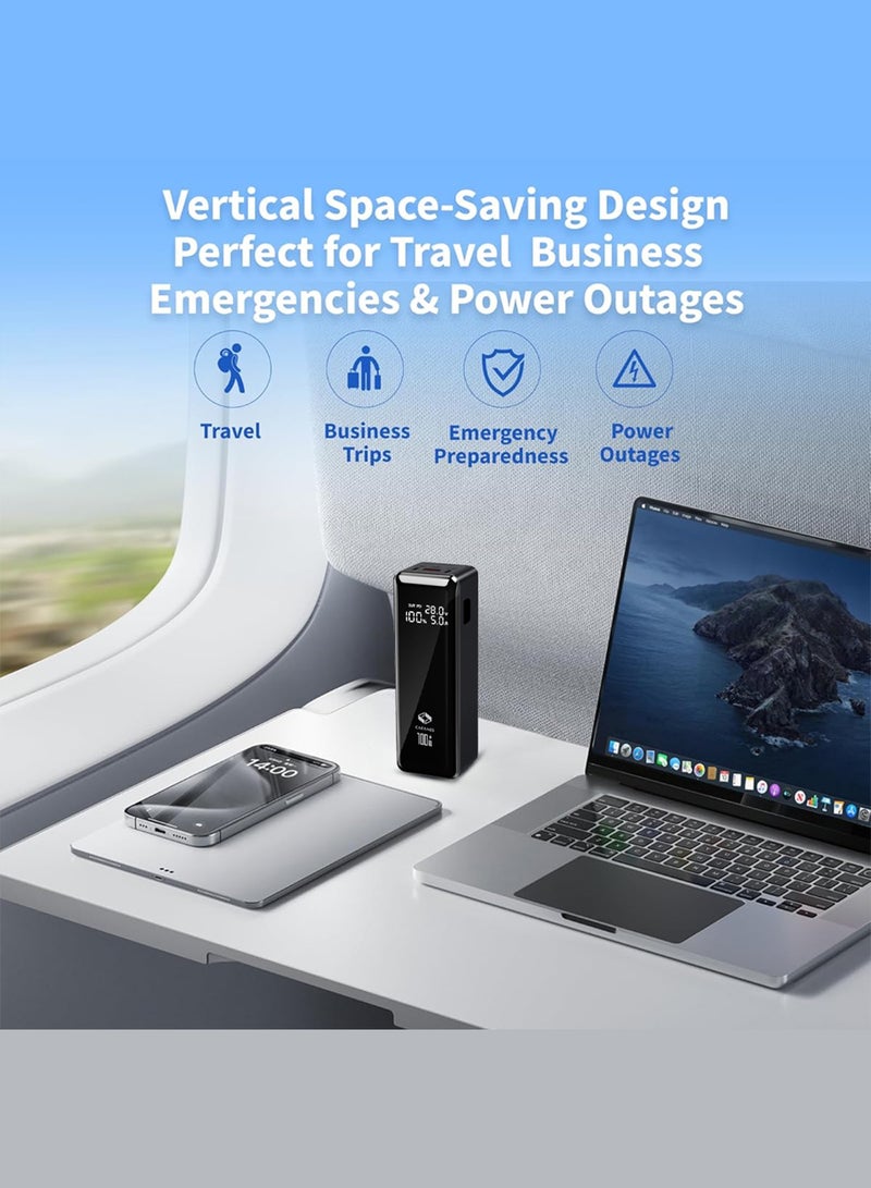 CATANES 30000mAh 100W Super Fast Charging Power Bank with Dual Type-C Ports & Smart Digital Power Display - Black - Image 4