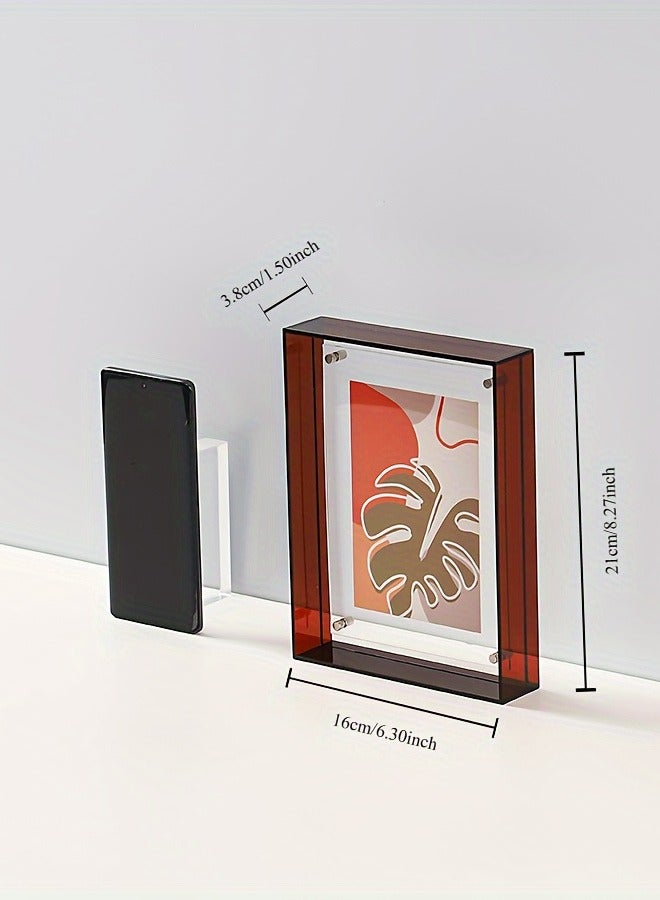 JiFENG 1 قطعة كلاسيكيّة عموديّ أكريليكيّ صورة إطار مجموعة - مذهل سطح مكتب عرض ( أسمر مصفر , 21 [ إكس ] 16 سم ) - Image 2