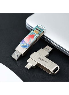 Generic U Disk Lettering Creative National Style Creative Gift Metal 64g High-speed Type-c Mobile Phone Computer Dual-purpose USB Disk-Color:Type-c Usb Flash Drive For Mobile Phones And Computers 【snake Yea  - Image 5
