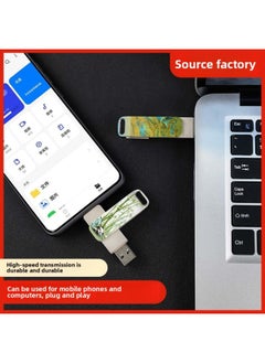 Generic U Disk Lettering Creative National Style Creative Gift Metal 64g High-speed Type-c Mobile Phone Computer Dual-purpose USB Disk-Color:Type-c Usb Flash Drive For Mobile Phones And Computers 【snake Yea  - Image 4