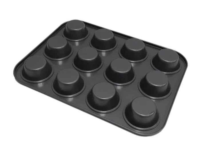 SHOAIB Nonstick muffins cupcakes baking tray 12 and 6 cups muffins baking mould combo brownie cupcake and mini quiche baking pan - Image 4