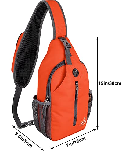 WATERFLY حقيبة ظهر سلاينغ CROSSBODY من WATERFLY للسفر والمشي لمسافات طويلة وحقيبة صدر يومية - Image 2