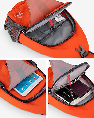 WATERFLY حقيبة ظهر سلاينغ CROSSBODY من WATERFLY للسفر والمشي لمسافات طويلة وحقيبة صدر يومية - Image 3
