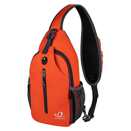 WATERFLY حقيبة ظهر سلاينغ CROSSBODY من WATERFLY للسفر والمشي لمسافات طويلة وحقيبة صدر يومية - Image 1