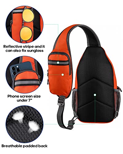 WATERFLY حقيبة ظهر سلاينغ CROSSBODY من WATERFLY للسفر والمشي لمسافات طويلة وحقيبة صدر يومية - Image 5