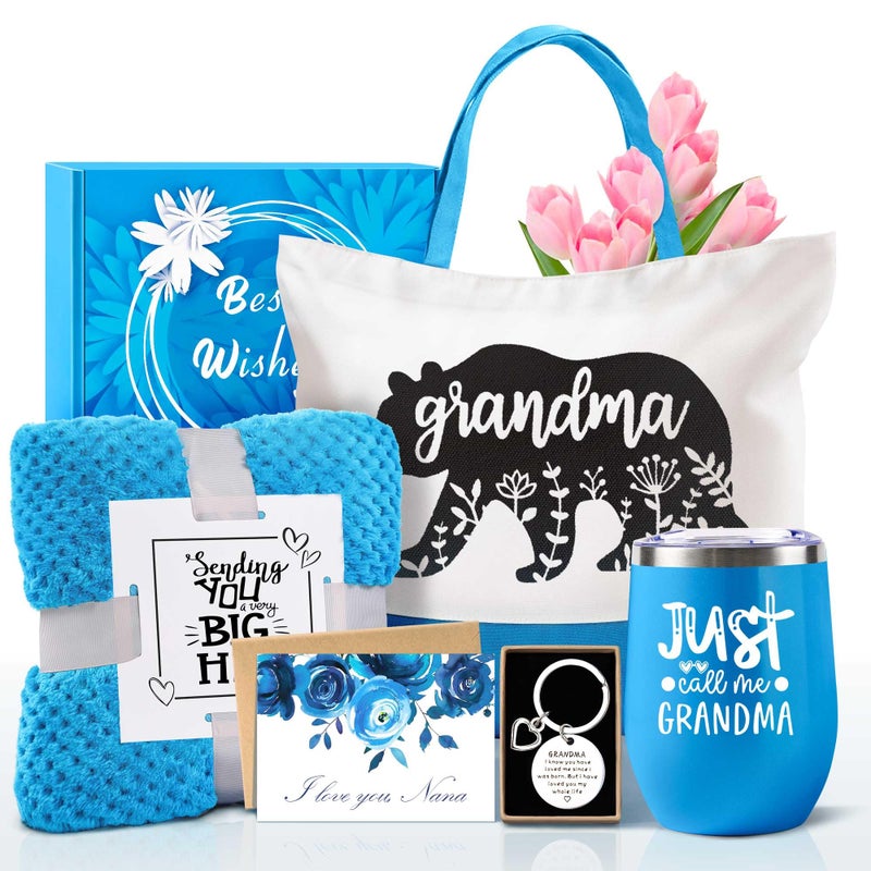 EUASOO Christmas Gifts for Grandma  Grandma Birthday Gifts  Mothers Day Gifts for Grandma Nana  Grandma Gifts  Unique Gifts for Grandmother from Granddaughter Grandson Grandkids  New Grandma Gift Basket  - Image 1
