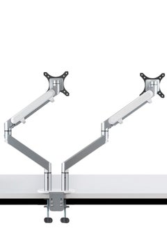 upergo Upergo OZ-2 Pole Mounted Dual Monitor Arm  Aluminum Full Motion For Gaming And Office Use, 17" - 32",Each Arm Up To 7 KG, Silver | 778881  - Image 3