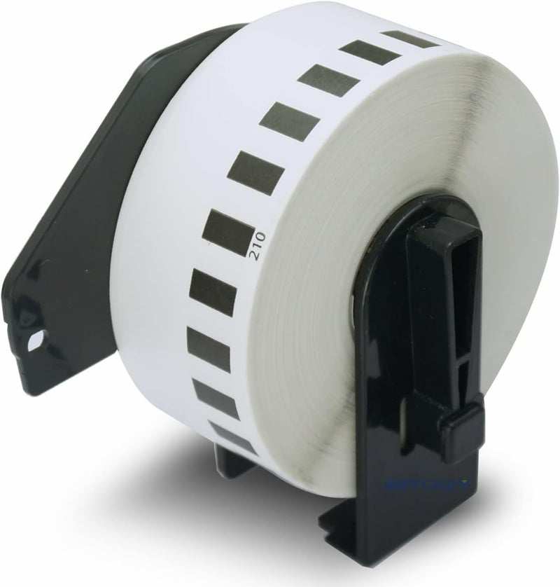BETCKEY - Compatible with Brother DK-2210 (1-1/7" x 100', Removable) Continuous Length Paper Labels, Compatible for Brother Desktop Label Printers [1 Roll Continuous Labels, Removable] - Image 1