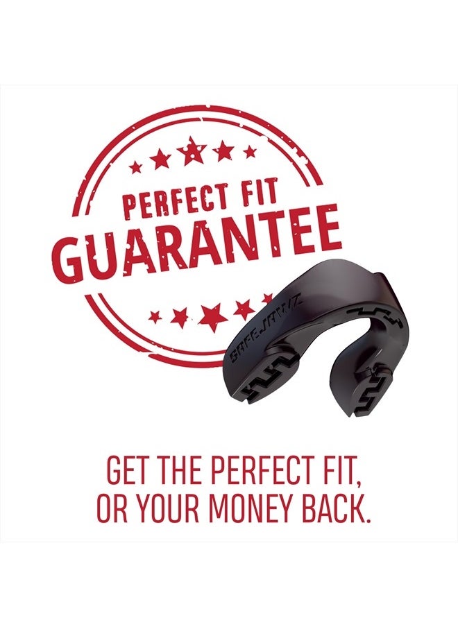SAFEJAWZ Mouthguard Slim Fit, Adults and Junior Mouth Guard with Case for Boxing, Basketball, Lacrosse, Football, MMA, Martial Arts, Hockey and All Contact Sports (Black, Adult)  - Image 5