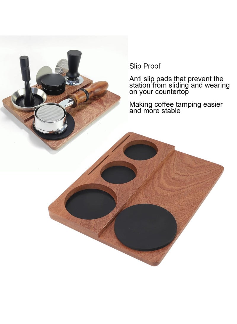 Espresso Organizer Station, fit for Storage 51mm-58mm Tamper, Distributor, Portafilter & Puck Screen Accessories, Coffee Tamper Station with Anti - Slip Pats for Coffee Making  - Image 2