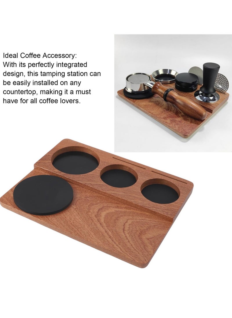 Espresso Organizer Station, fit for Storage 51mm-58mm Tamper, Distributor, Portafilter & Puck Screen Accessories, Coffee Tamper Station with Anti - Slip Pats for Coffee Making  - Image 4