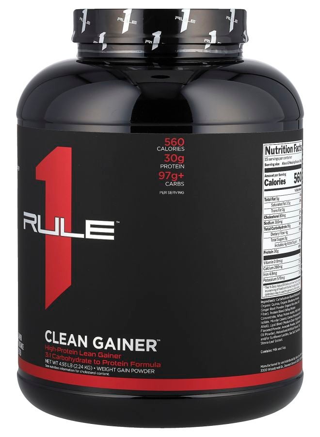 Rule One Proteins Clean Gainer™ Chocolate Fudge 4.93 lb (2.24 kg) - Image 2