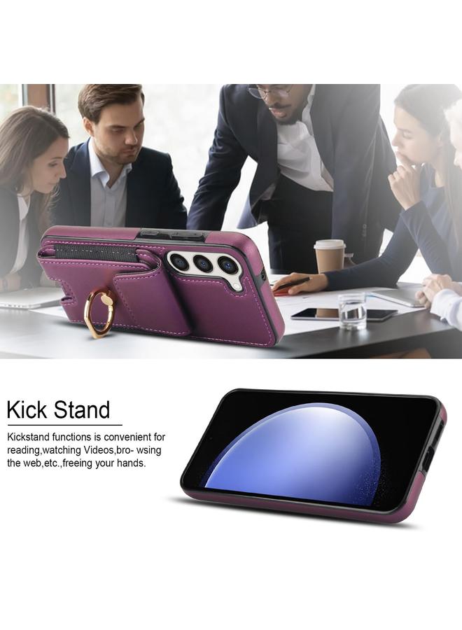 اس-توب جراب لهاتف Samsung Galaxy S25+ 5G مع حامل بطاقات مرن وحلقة - Image 4