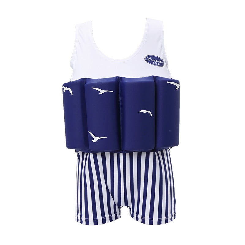 Exported Swimwear For Children And Girls Boys Swimwear Baby Cute Swimwear One-Piece Buoyancy Swimsuit - Image 3
