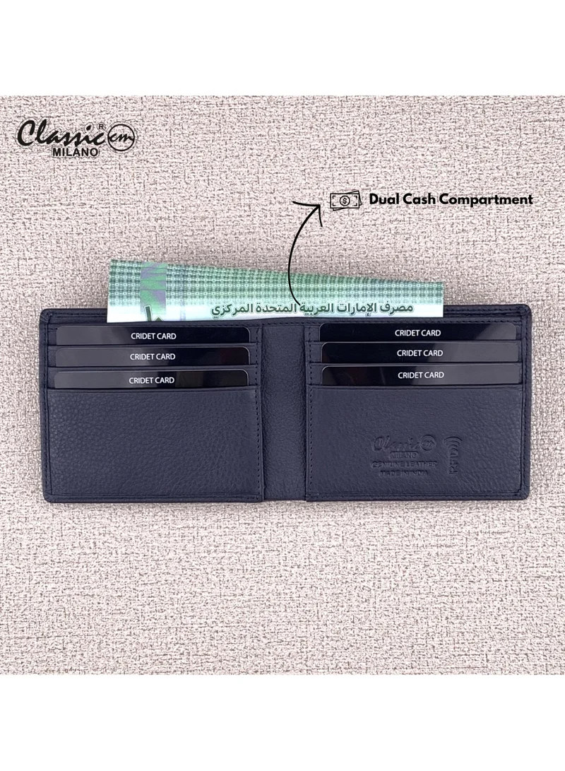Classic Milano Classic Milano Genuine Leather Wallet for Men – Slim Bifold Men’s Wallet with RFID Blocking, Multiple Card Slots – Stylish Mens Purse Wallets Gift for Husband, Father