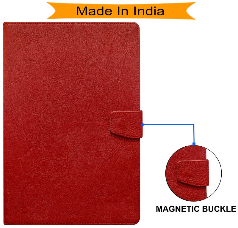 TGK Plain Design Leather Flip Stand Case Cover for Alcatel 3T8 Tablet 8 inches (Red) - Image 2