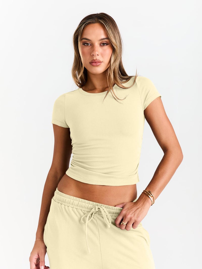 Trendy Queen Womens 2 Two Piece Set 2026 Summer Workout Beach Vacation Cruise Gym Clothes Spring Fashion Lounge Matching Sweatsuit Sweat Airport Travel Outfit Resort Wear Fitness Clothing - Image 5