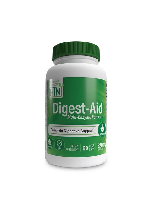 Digestaid  Complete Digestive Enzyme Formula With Pre And Probiotic  Digestion  Nutrient Absorption Support  Fast Acting Discomfort Relief  Nongmo Pack Of 60