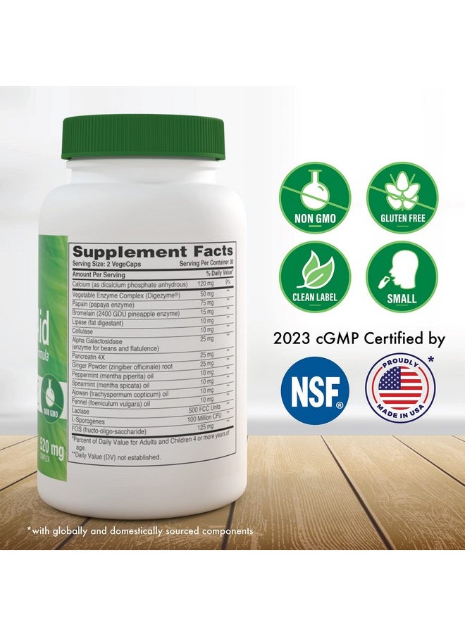 Health Thru Nutrition - Digestaid  Complete Digestive Enzyme Formula With Pre And Probiotic  Digestion  Nutrient Absorption Support  Fast Acting Discomfort Relief  Nongmo Pack Of 60 - Image 1