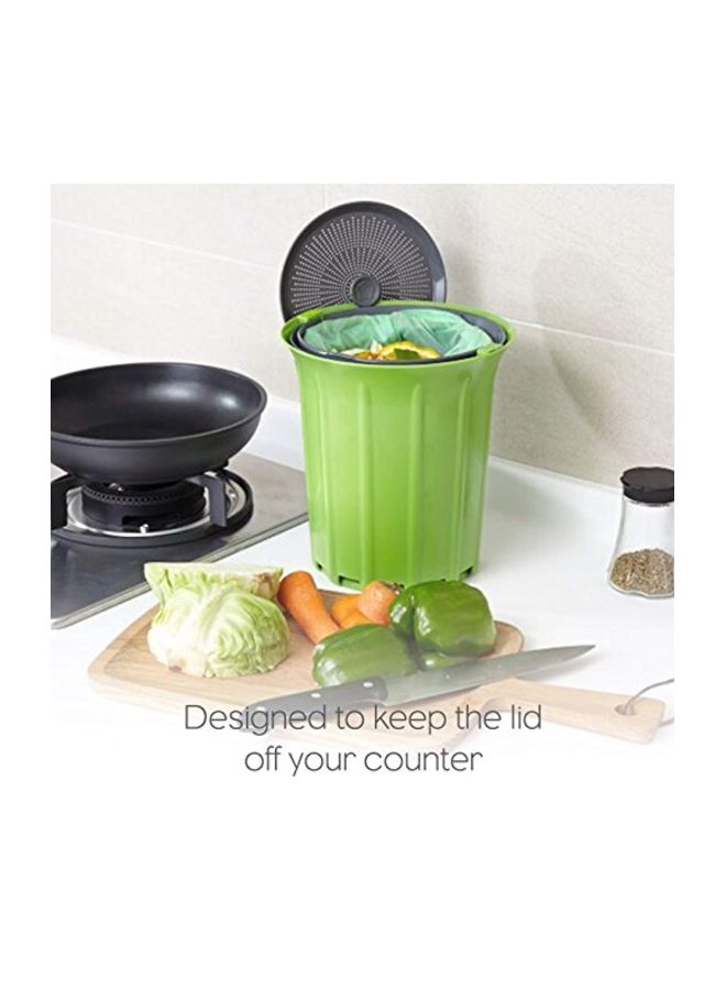 Full Circle Breeze Odor-Free Countertop Compost Bin, Green Slate - Image 4