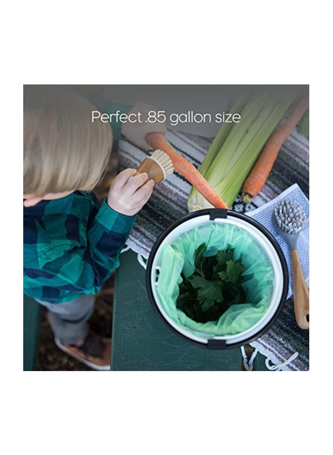 Full Circle Breeze Odor-Free Countertop Compost Bin, Green Slate - Image 5