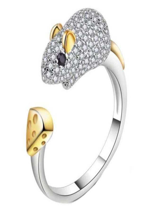 Helen de Lete Rat Steal Cheese S925 Sterling Silver Adjustable Ring for Women - Image 1