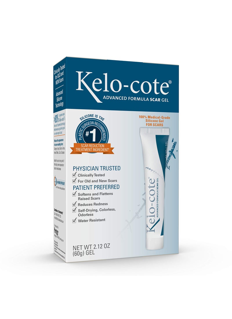Kelo-cote Kelo-cote Advanced Skincare Formula Scar Gel, Acne Scar, Burn Scar, Surgical Scar, C-Section Scar and Keloid Scar Treatment, 2.12 Ounces (60g) 