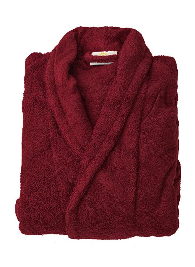 Banotex Cotton Bath Robe With Pocket Maroon XXL Maroon XXL Collarless robe lake blue 700g XL - Image 2
