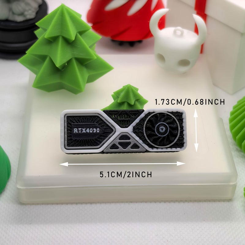 Black White 3D Fan GPU VRAM PCIe Keycaps for Gaming Mechanical Keyboard QWERTY - Image 5