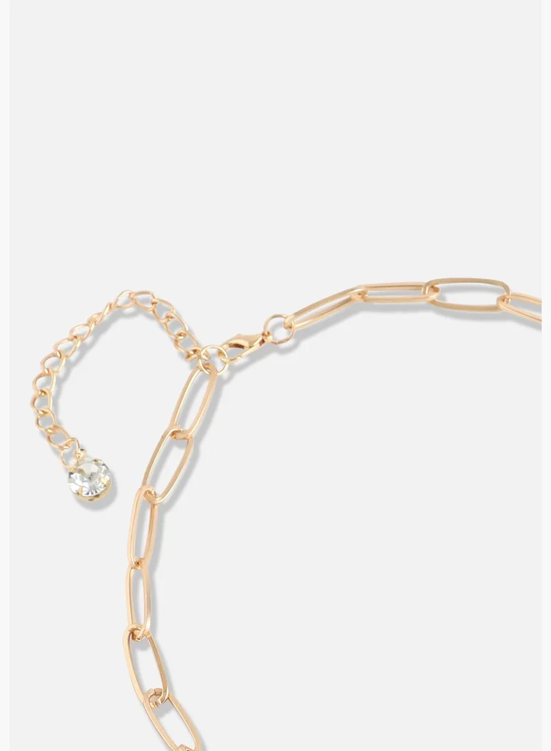 SOHI Gold Plated Designer Party Necklace and Earring Set For Women