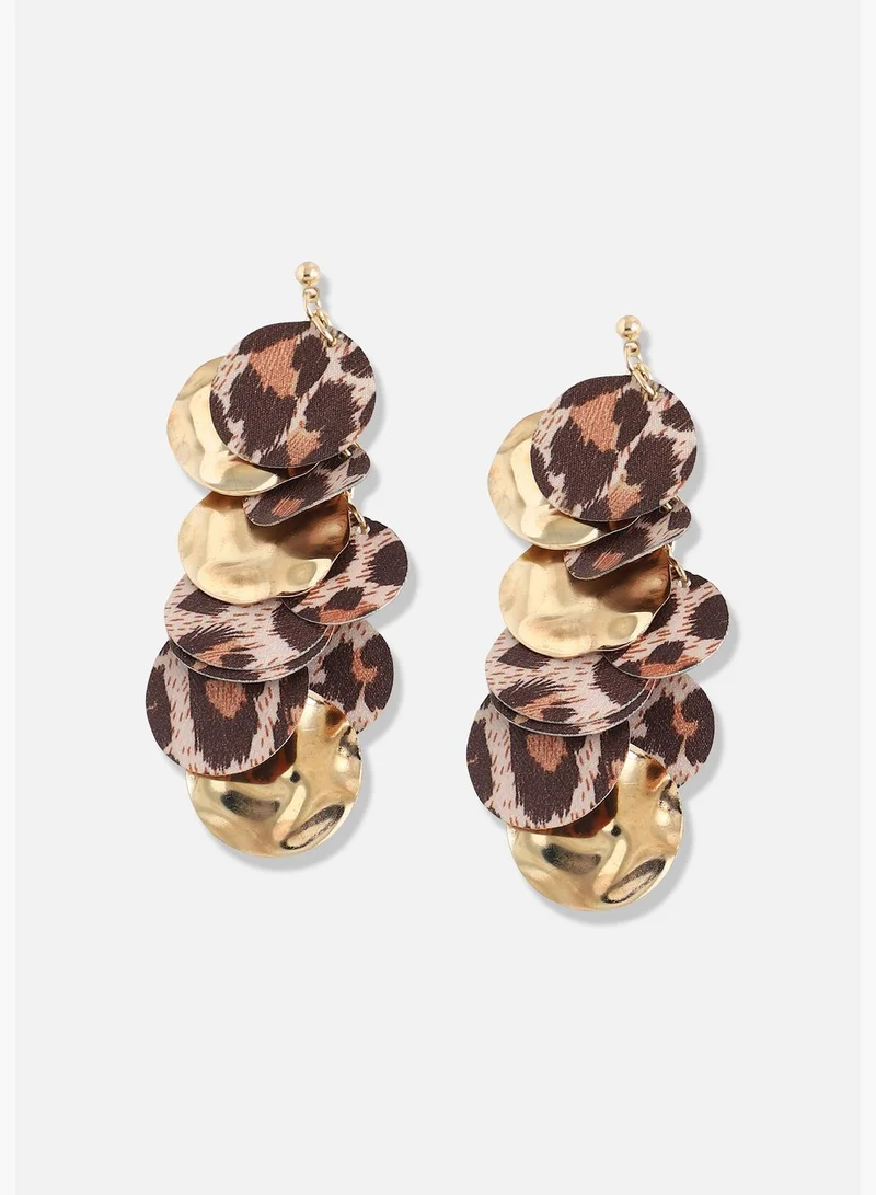 SOHI Gold Plated Designer Party Necklace and Earring Set For Women
