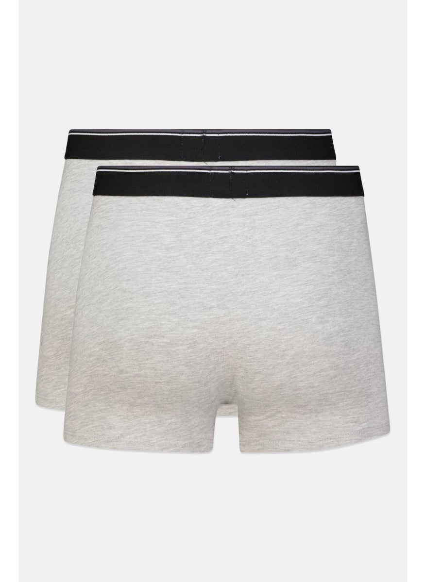 CERRUTI 1881 - Men 2 Pcs Brand Logo Trunk, Grey Melange - Image 1