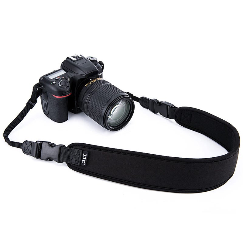 JJC DSLR Camera Neck Strap Soft Neoprene Shoulder Belt for Canon EOS R5 R6 5D Mark IV 6D Mark II SL3 SL2 T8i T7 T7i 90D 80D Nikon D6 D5 DF D850 D810 D780 D7500 D5600 D3500 Sony A1 A99IIetc - Image 2