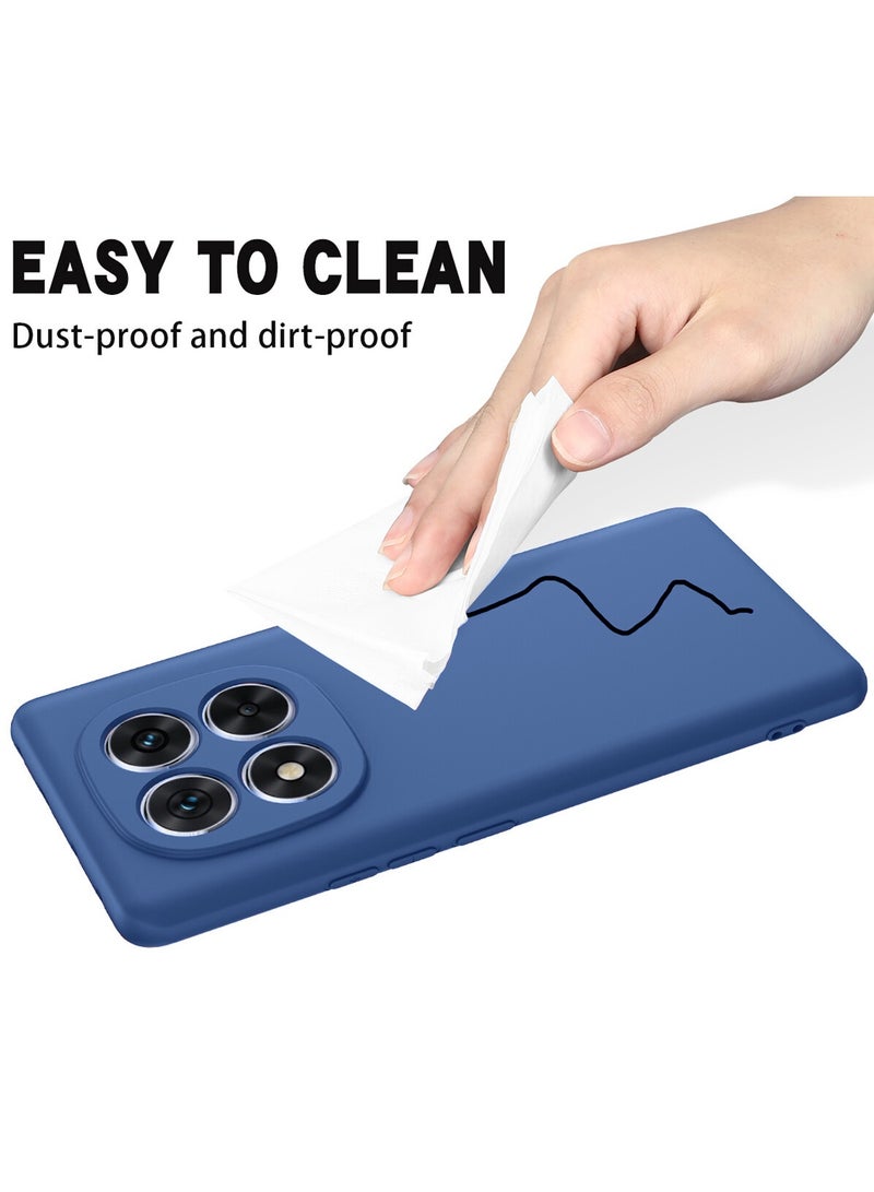 Wtech Xiaomi Poco X7 5G 2025 Premium Soft Liquid Silicone Case Cover - Navy Blue - Image 3