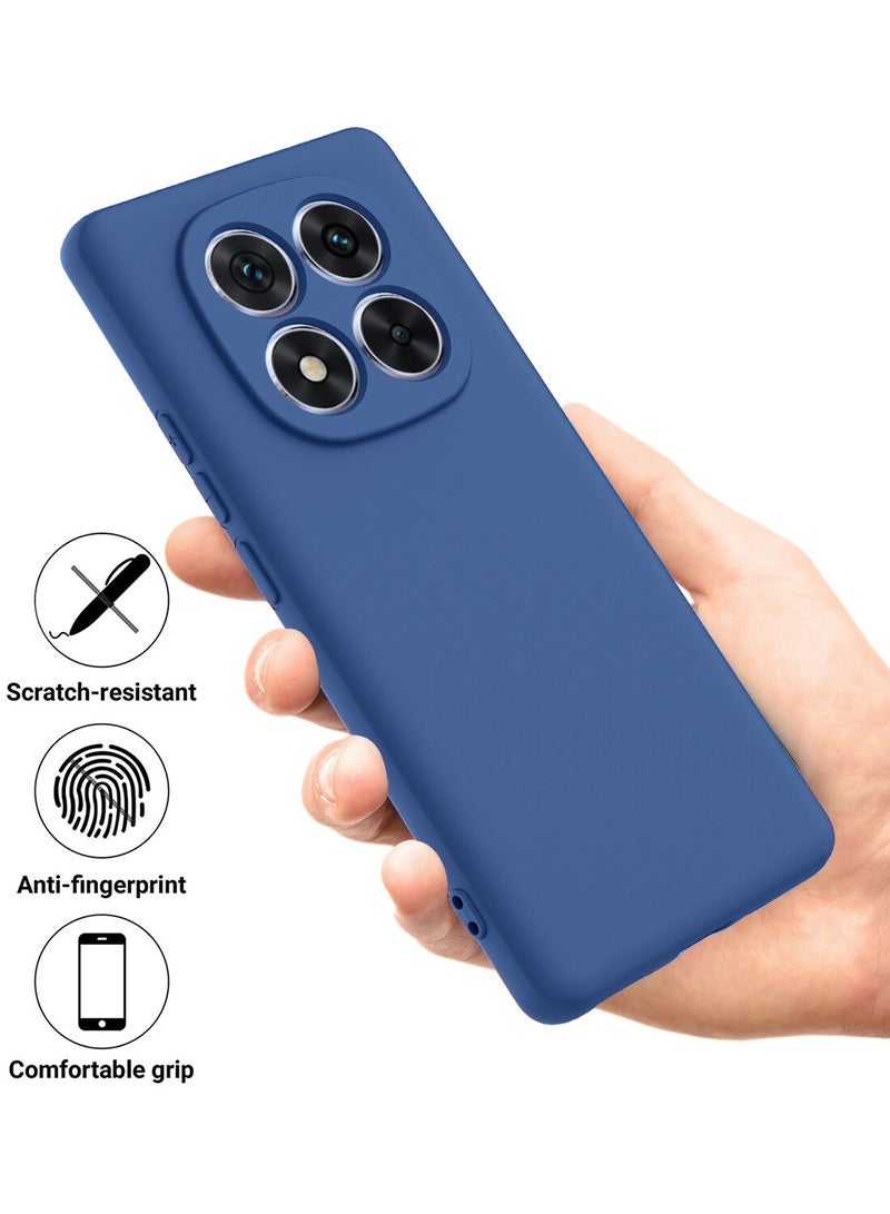Wtech Xiaomi Poco X7 5G 2025 Premium Soft Liquid Silicone Case Cover - Navy Blue - Image 2