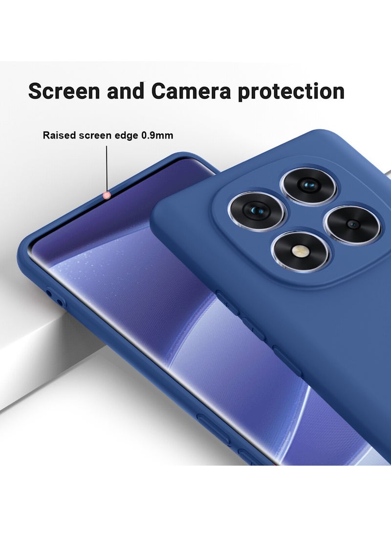 Wtech Xiaomi Poco X7 5G 2025 Premium Soft Liquid Silicone Case Cover - Navy Blue - Image 5