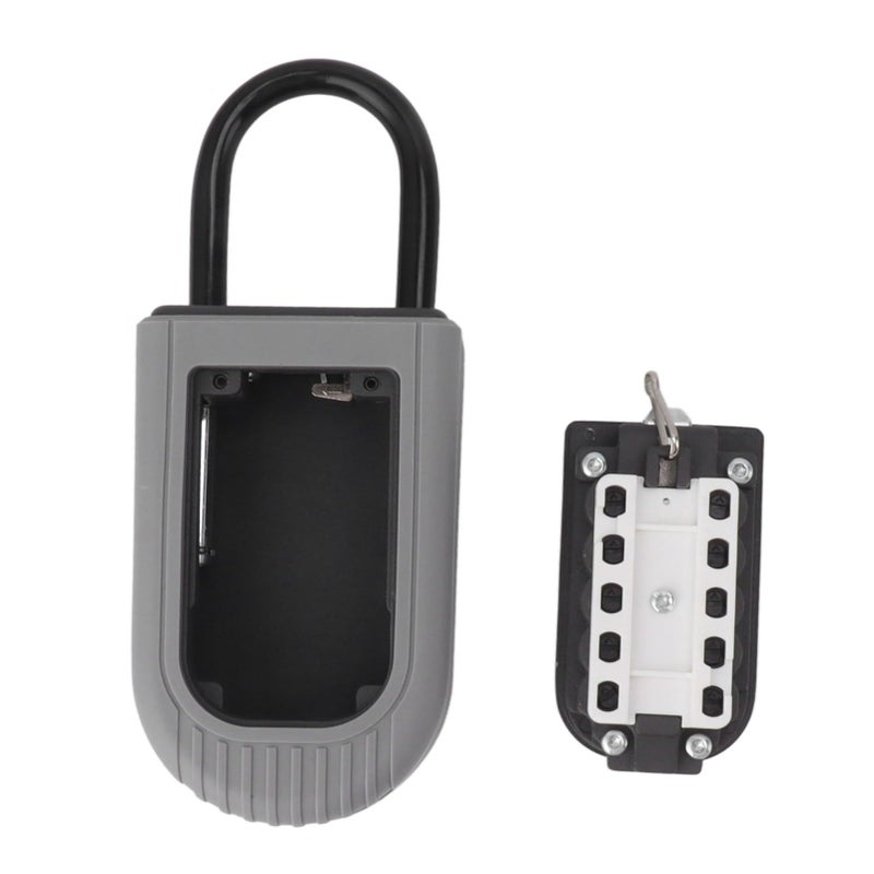 Weather Resistant Wall Mounted Key Lock Box with Code Access and Hook for Home Car Keys - Image 4