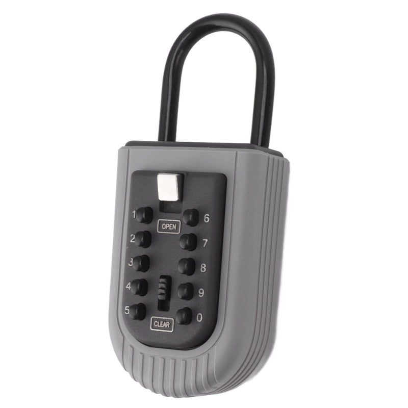 Weather Resistant Wall Mounted Key Lock Box with Code Access and Hook for Home Car Keys - Image 2