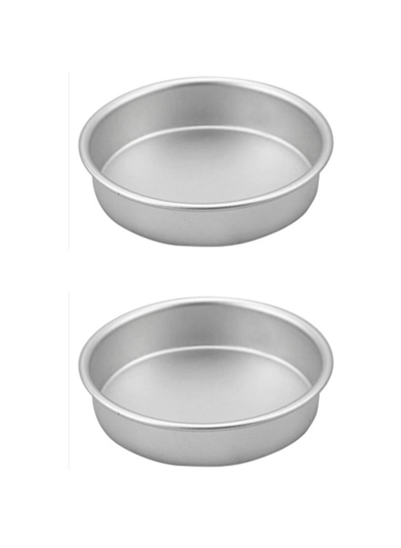 Morlife 2 Pack Aluminum Pizza Pan, 5 Inch Size, Silver - Image 1